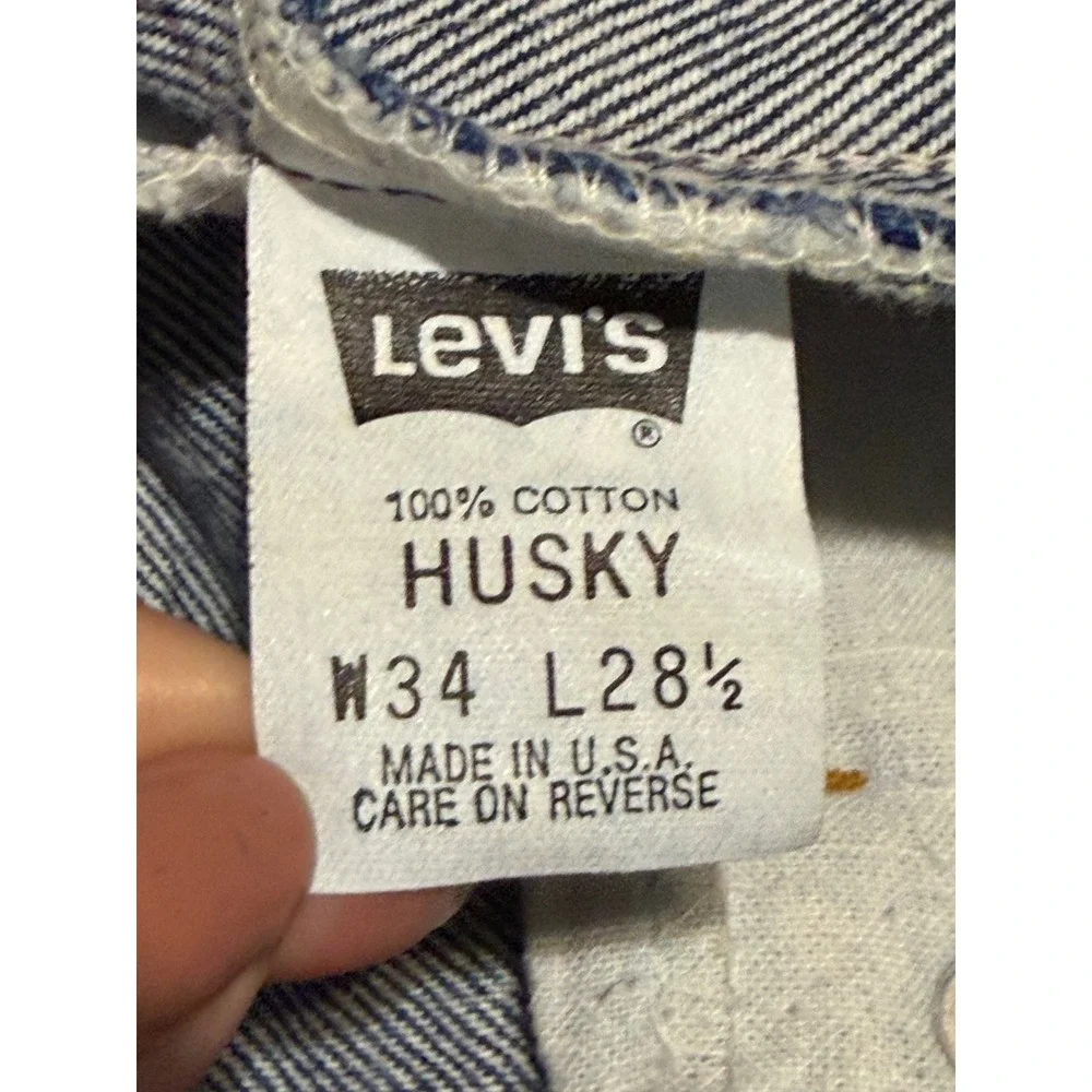 Vintage Levis 505 Acid Wash Denim Shorts Mens 34 Orange Tab Made in USA Raw Hem